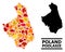 Autumn Leaves - Mosaic Map of Podlasie Province
