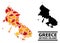 Autumn Leaves - Mosaic Map of Skyros Island