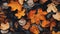 Autumn Leaves: A Naturalist Aesthetic With Dark Orange And Black