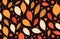 autumn leaves pattern background ai generated