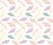 Autumn leaves pattern. Cute leaf seamless pattern. Abstra