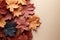 Autumn leaves pattern featuring maple, oak, birch, aspen, and sweetgum