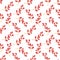 Autumn leaves pattern seamless. Abstract red leaves, branches of fall forest trees repeating endless ornate backdrop. Seasonal