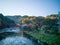 Autumn leaves and red bridge at Korankei , Japan