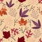 Autumn leaves seamless pattern