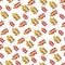 Autumn leaves seamless pattern. Colorful fall ash leaf