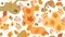 Autumn leaves seamless pattern. Season floral horizontal wallpaper. Fall leaf nature background