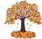 Autumn Leaves and tree - vector