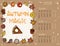 Autumn magic cute cozy hygge 2019 fall calendar with fall symbols decor