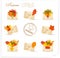 Autumn mail icon set