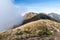 Autumn Mala Fatra mountains with hills and blue sky with clouds