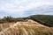 Autumn on Male Jaslo hilll with mountain meadow in Biesczady mountains in Poland