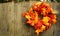 Autumn Maple Wreath on Fence