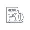 Autumn menu - modern black line design style icon