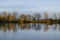 Autumn mirror in the lake