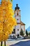 Autumn in Mittersill, Austria. Parish church.