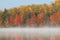 Autumn Moccasin Lake in Fog