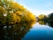 Autumn morning in Bruges at Lake of Love