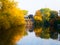 Autumn morning in Bruges at Lake of Love