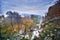 Autumn morning with mist in Biely Kamen mountain in Vtacnik