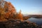 Autumn morning at the river.