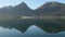 Autumn morning Wolfgangsee lake view, Upper Austria.