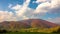 Autumn Mountain Landscape with a Fast Clouds and Shadows