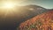 Autumn mountain landscape sunrise aerial view