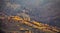 Autumn mountain panorama. October on Carpathian hills