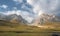 An autumn mountains of Kyrgyzstan. Aksai valley, Naryn region