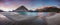 Autumn in the mountains near Bow Lake Banff National Park Alberta Canada Bow Lake panorama reflection with first snow in mountains