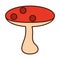 Autumn mushroom vegetation line and fill icon