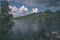 autumn nature reflection in lake of Strbske Pleso in Slovakia -