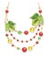 Autumn necklace with multicolored beads