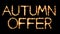 Autumn Offer Text Sparkler Glitter Sparks Firework Loop Animation