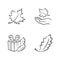 Autumn outline Icons