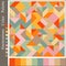 Autumn Palette for Inspiration. Geometric Seamless Pattern with Fall Color Swatches