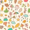 Autumn pattern in a childish style
