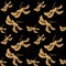 Autumn pattern with dried maple seeds on black background for fabric