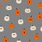 Autumn pattern with pumpkins. Halloween Collection