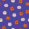 Autumn pattern with pumpkins. Halloween Collection