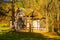 Autumn photo of Rudolf spring pavilion in the small west bohemian spa town Marianske Lazne Marienbad - Czech Republic