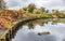 Autumn pictures with reflections in the water in autumn light