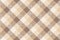 Autumn Plaid patten horizontal background. Vector checkered brown and beige plaid textured wallpaper. Traditional diagonal fabric