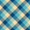 Autumn Plaid seamless patten. Vector checkered blue and beige plaid textured background. Traditional diagonal fabric