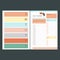 AUTUMN DAILY PLANNER Page Organizer Vector Illustration Set