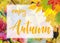 Autumn Postcard with text
