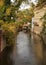 Autumn in Prague, Chertovka river, Kampa Island.