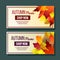 Autumn promo website banner foliage nature leaves