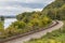 An Autumn Railroad Track Scenic Landscape
